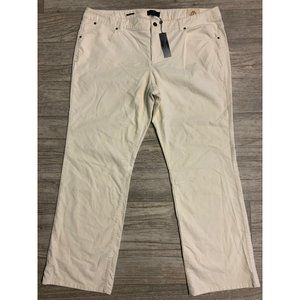 NWT TALBOTS Corduroy Signature Boot Ivory Pants SZ 22W
